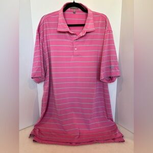 Peter Millar Summer Comfort “ Fed Ex”Striped Men's Polo XXL